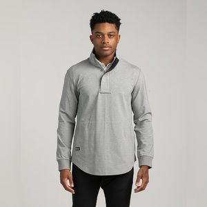 BYLT Basics Fairway Pullover, Heather Grey, Size Medium